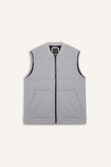 Regular Fit Stand Collar Zippered Pocket Vest