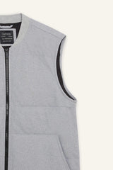 Regular Fit Stand Collar Zippered Pocket Vest