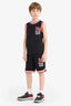 Boys' 2-Piece Set Printed Undershirt and Elastic Waist Shorts