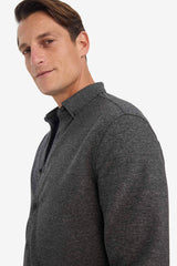 Regular Fit Polo Collar Long Sleeve Shirt