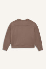 Oversize Loose Fit Crew Neck Modal Sports Sweatshirt