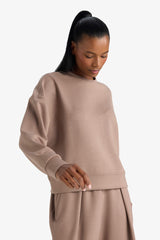 Oversize Loose Fit Crew Neck Modal Sports Sweatshirt