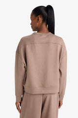 Oversize Loose Fit Crew Neck Modal Sports Sweatshirt