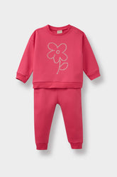 Baby Girl 2-Piece Set Floral Sweatshirt Tracksuit Bottoms