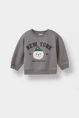 Baby Boy 2-Piece Set Printed Sweatshirt Tracksuit Bottoms