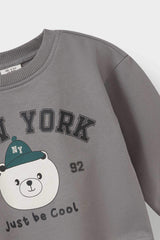 Baby Boy 2-Piece Set Printed Sweatshirt Tracksuit Bottoms