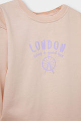 Baby Girl Crew Neck Heart Patterned 2-Pack Long Sleeve T-Shirt