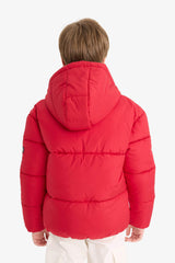 Boys Waterproof Hooded Zippered Puffer Jacket