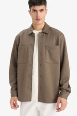 Regular Fit Woven Long Sleeve Shirt