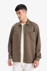 Regular Fit Woven Long Sleeve Shirt