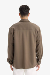 Regular Fit Woven Long Sleeve Shirt