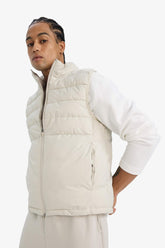 DeFactoFit Water Repellent Windproof Slim Fit Slim Cut Zippered Pocket Puffer Vest