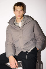 Water-repellent, regular-fit hooded jacket with zipper closure and interior pockets.