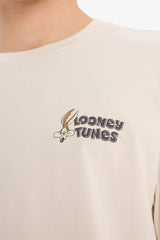 100% Cotton Looney Tunes Boxy Fit Crew Neck Back Printed Short Sleeve T-Shirt