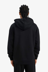 Boxy Fit Hooded Kangaroo Pocket Jacquard Sweatshirt