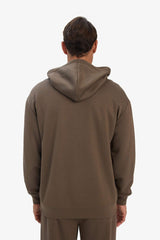 Boxy Fit Hooded Kangaroo Pocket Jacquard Sweatshirt