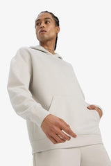 Boxy Fit Hooded Kangaroo Pocket Jacquard Sweatshirt