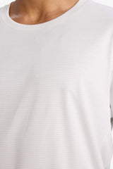 DeFactoFit Slim Fit Slim Cut Crew Neck Quick Drying Breathable Flexible Fabric Printed Sports Short Sleeve T-Shirt