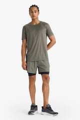 DeFactoFit Slim Fit Slim Cut Crew Neck Quick Drying Breathable Flexible Fabric Printed Sports Short Sleeve T-Shirt