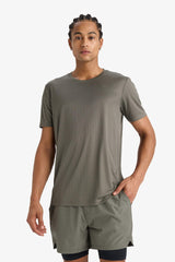 DeFactoFit Slim Fit Slim Cut Crew Neck Quick Drying Breathable Flexible Fabric Printed Sports Short Sleeve T-Shirt