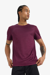 Slim Fit, Narrow Cut, Quick-Drying, Breathable, Flexible Fabric, Crew Neck, Athletic Short-Sleeve T-Shirt