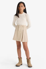 Girl's Pleated Gabardine Skirt