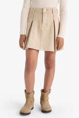 Girl's Pleated Gabardine Skirt