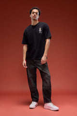 100% Cotton Boxy Fit Relaxed Cut Crew Neck Back Print Short Sleeve T-shirt