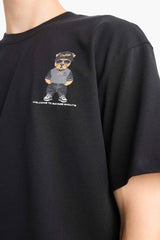 100% Cotton Boxy Fit Relaxed Cut Crew Neck Back Print Short Sleeve T-shirt