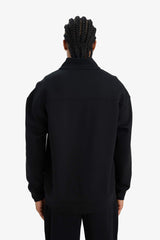 Boxy Fit Stand Collar Half Zippered Scuba Diving Fabric Sweatshirt