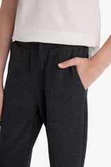 Boys School Jogger Sweatpants with Elastic Waistband