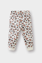 Baby Girl Pajama Set Patterned Long Sleeve Combed Cotton Top and Long Bottoms