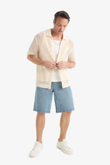 Standard Fit Short Sleeve Knit Polo T-Shirt