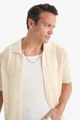 Standard Fit Short Sleeve Knit Polo T-Shirt