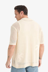 Standard Fit Short Sleeve Knit Polo T-Shirt