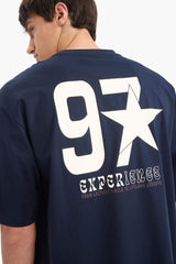 100% Cotton Loose Fit Relaxed Cut Crew Neck Back Printed Short Sleeve T-Shirt