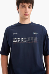 100% Cotton Loose Fit Relaxed Cut Crew Neck Back Printed Short Sleeve T-Shirt