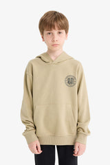 Boys Hooded Printed School Sweatshirt