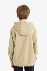 Boys Hooded Printed School Sweatshirt