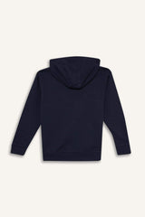 Boys' Basic Plain Hooded Zip-Up Sweatshirt