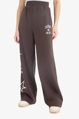 Cool Wide Leg Printed Thick Sweatpants