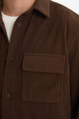 Regular Fit Polo Collar Velvet Long Sleeve Shirt