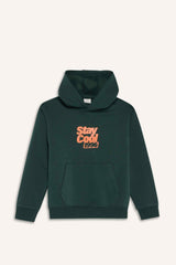 Boys Hooded Printed Sweatshirt with Soft Fur Inside