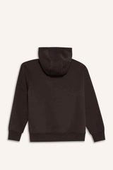 Boys Hooded Printed Sweatshirt with Soft Fur Inside