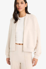 Relax Fit cardigan with a stand-up collar.