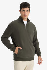Regular Fit Half-Zip Sweatshirt
