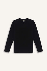 T-shirt for boys with long sleeves, loose fit, round neck.