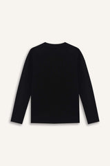 T-shirt for boys with long sleeves, loose fit, round neck.