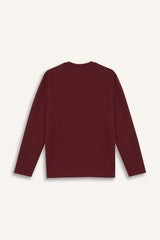 T-shirt for boys with long sleeves, loose fit, round neck.