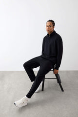 DeFactoFit Standard Fit Stand Collar Half Zippered Modal Sports Sweatshirt